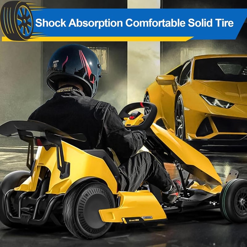 TSKER 2PCS 10-2.75 Quick Release Drift Tires for Ninebot Gokart Pro/Pro 2, Original Solid Tires for Segway Ninebot S Max, Rear Tire for Ninebot Gokart (with Ninebot S Max) and Ninebot Gokart Lamborghini - Image 5